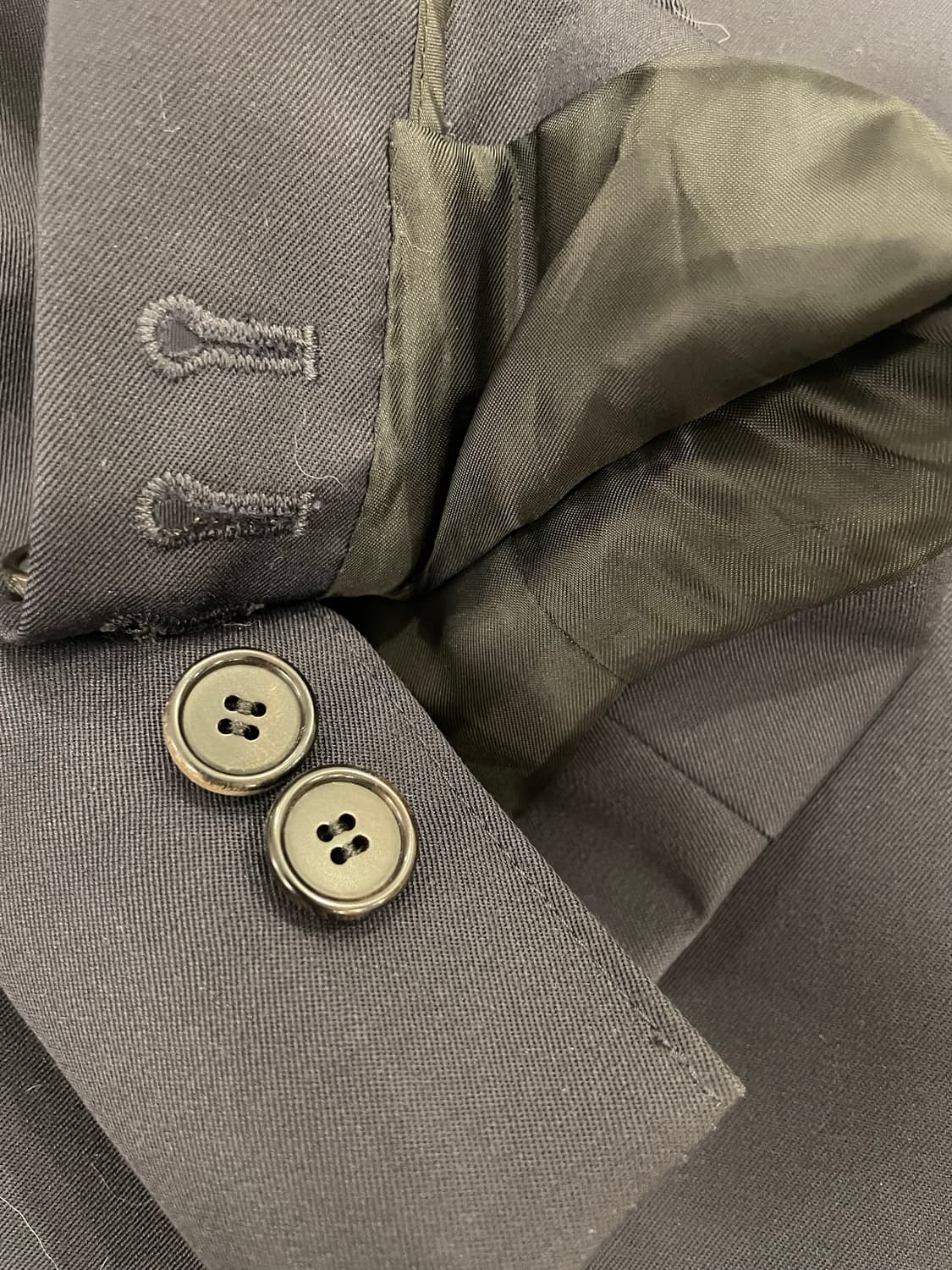 준지 네이비 히든버튼 더블 블레이저 46 상품이미지6