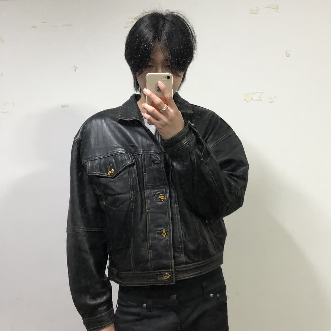 이태리 리얼 레더 트러커 자켓  상품이미지2