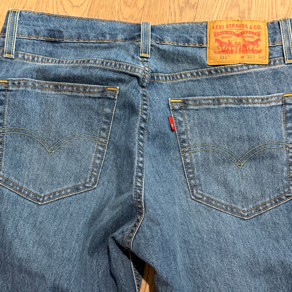 levi’s 511 블랭크 탭 워시드 스트레이트 데님팬츠 상품이미지4