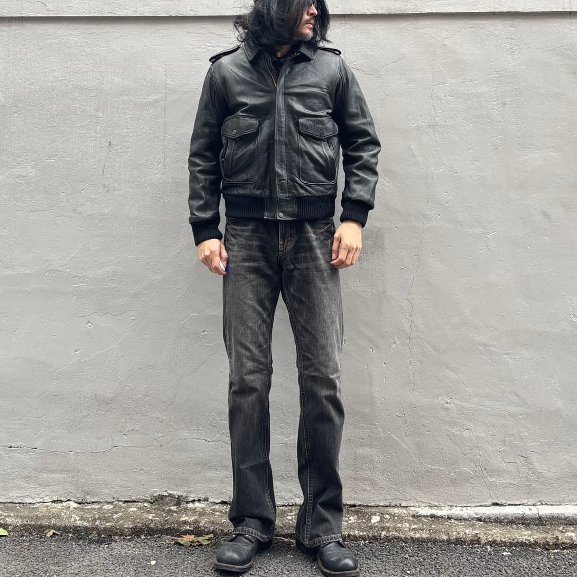 랭글러 데님 부츠컷 블랙 상품이미지3