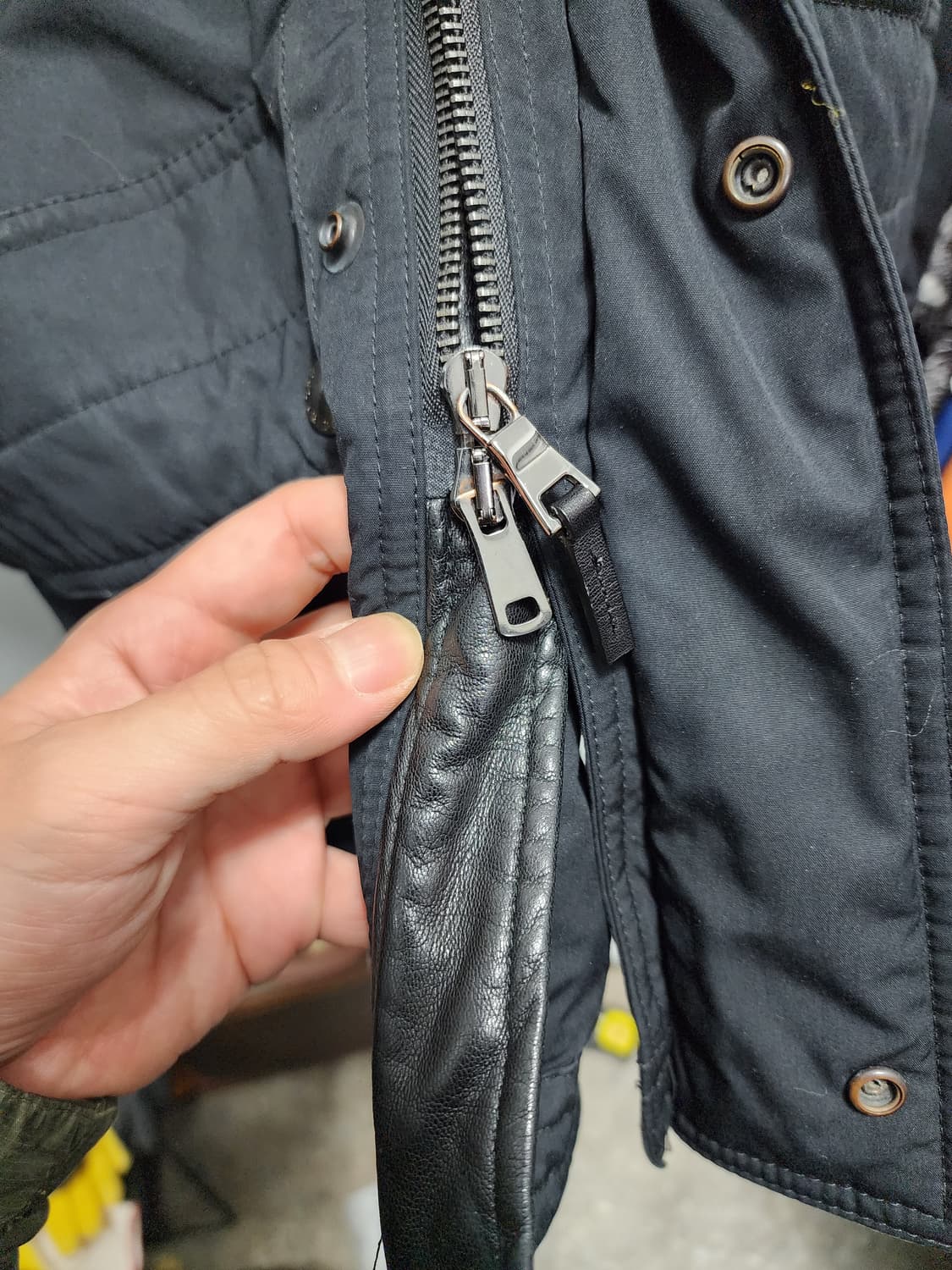 폴로 유틸리티 헌팅 가죽배색 커뮤터 누빔점퍼 상품이미지6