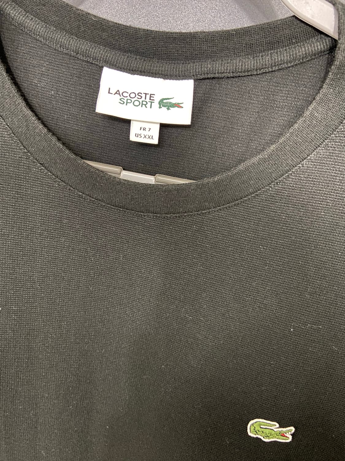 라코스테 라운드 반팔 티셔츠 블랙 2XL 상품이미지2