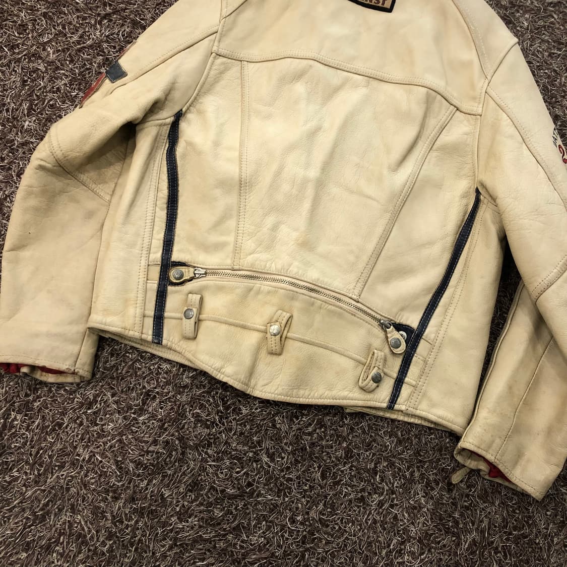 디젤 90s 레더 바이커 가죽 라이더 자켓 상품이미지5