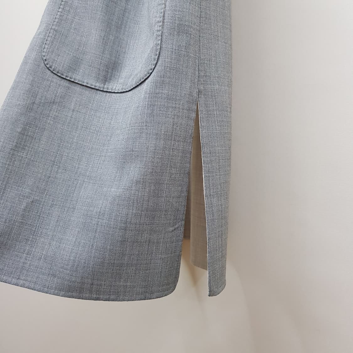 FEDELI 페델리 이탈리아 양면 리버시블 그레이 롱 베스트 it 44 상품이미지4