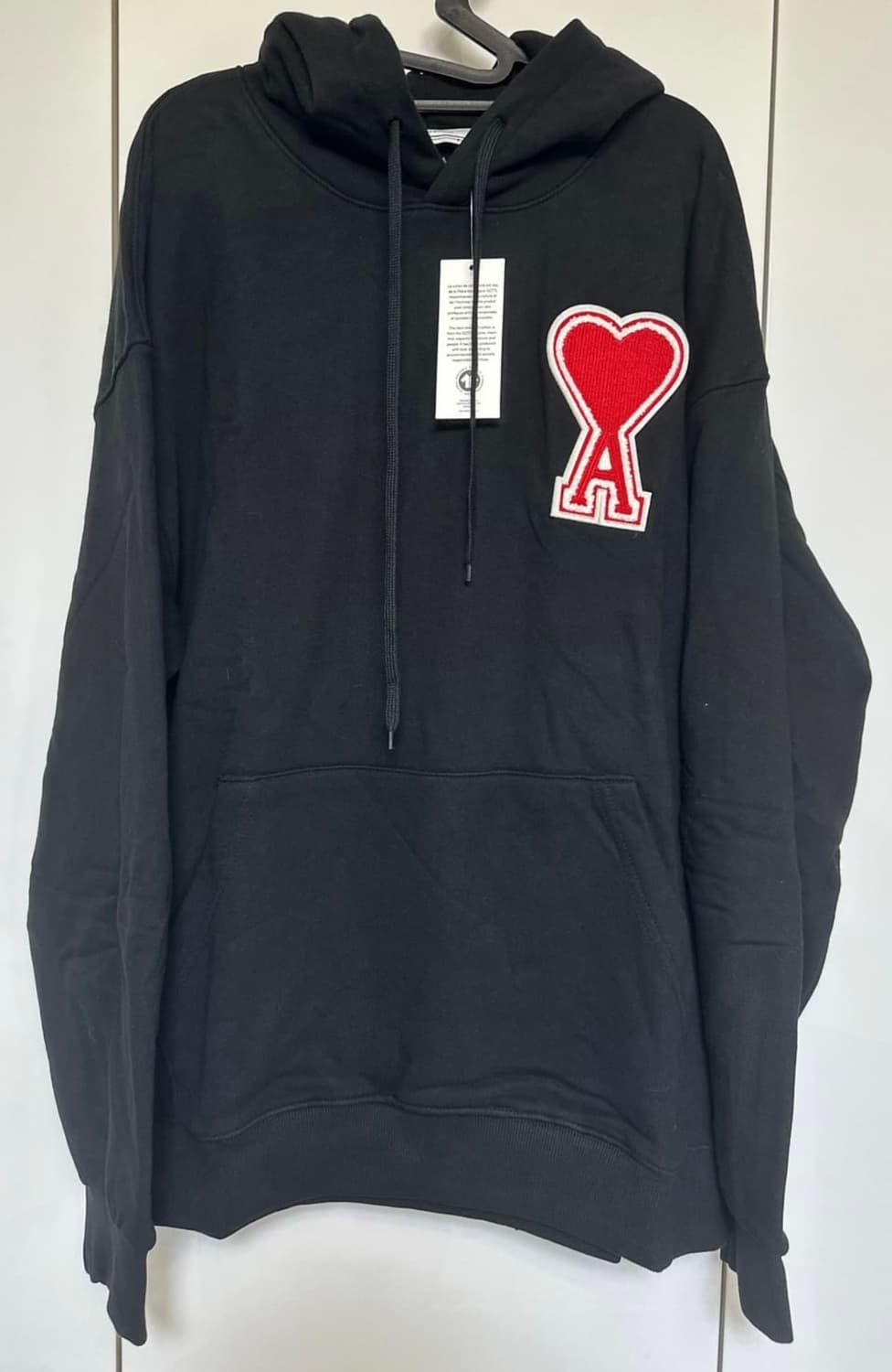 아미 하트 로고 블랙 후드티 상품이미지2
