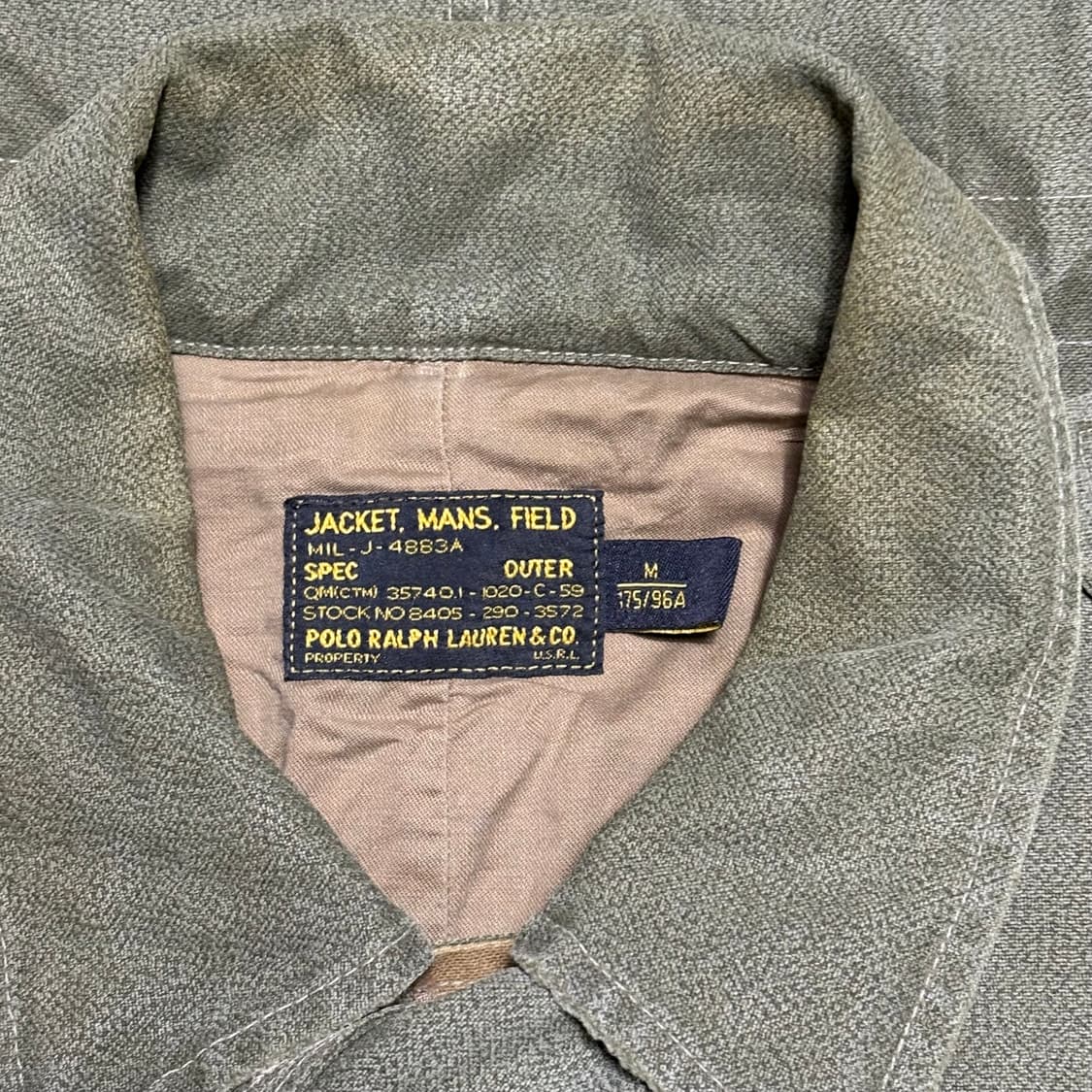 M 폴로랄프로렌 카키 메이플 컴뱃 필드 자켓 상품이미지4