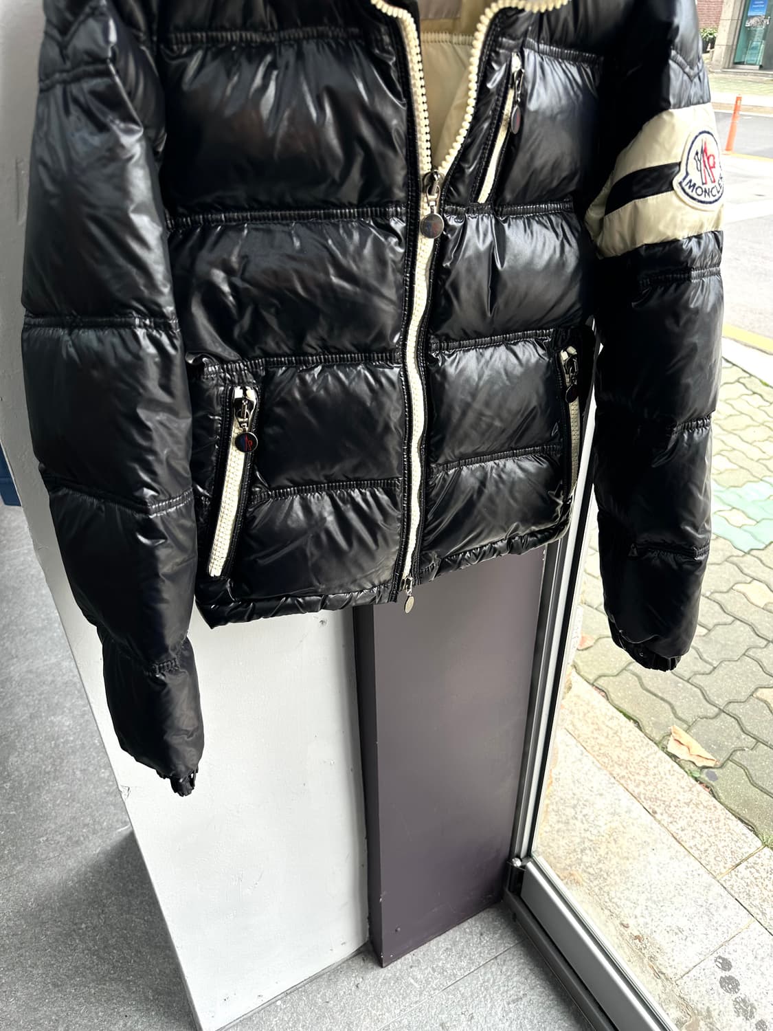 90~95/ 몽클레어 00s 아카이브 패치로고 패딩 상품이미지4