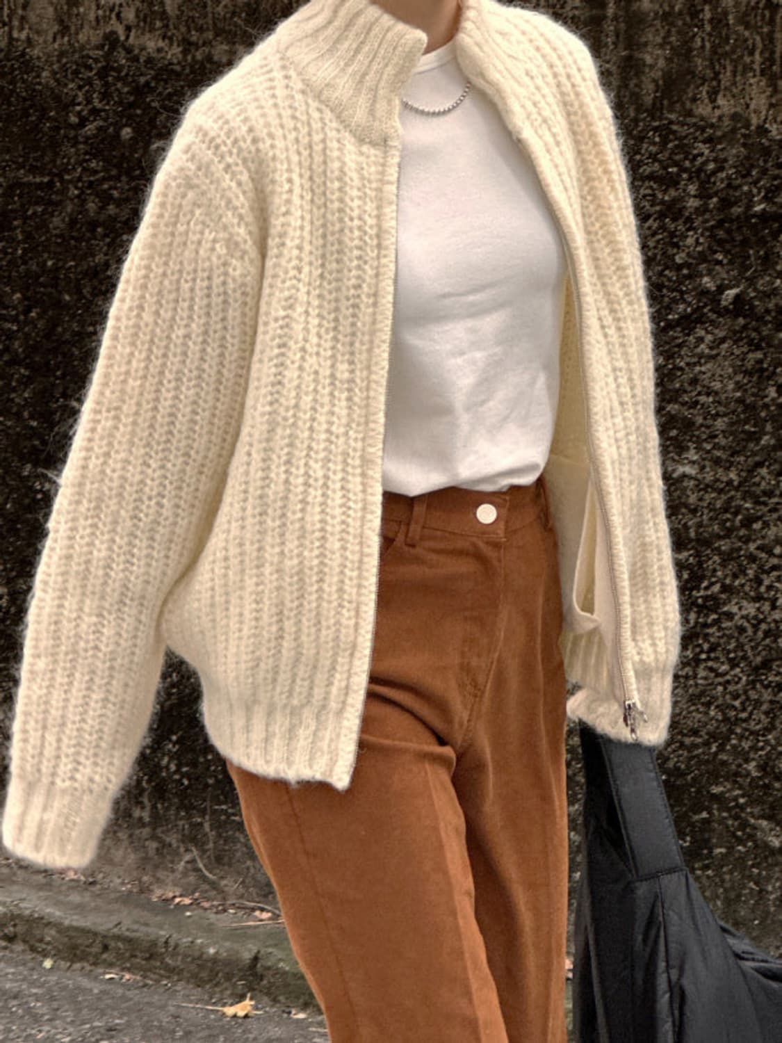 런던플랏 키드모헤어 니트집업 상품이미지2