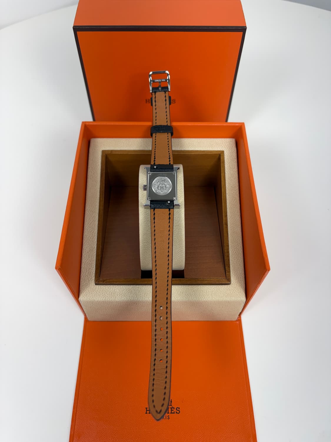 에르메스 H아워 TPM 블랙 은장 시계 상품이미지9