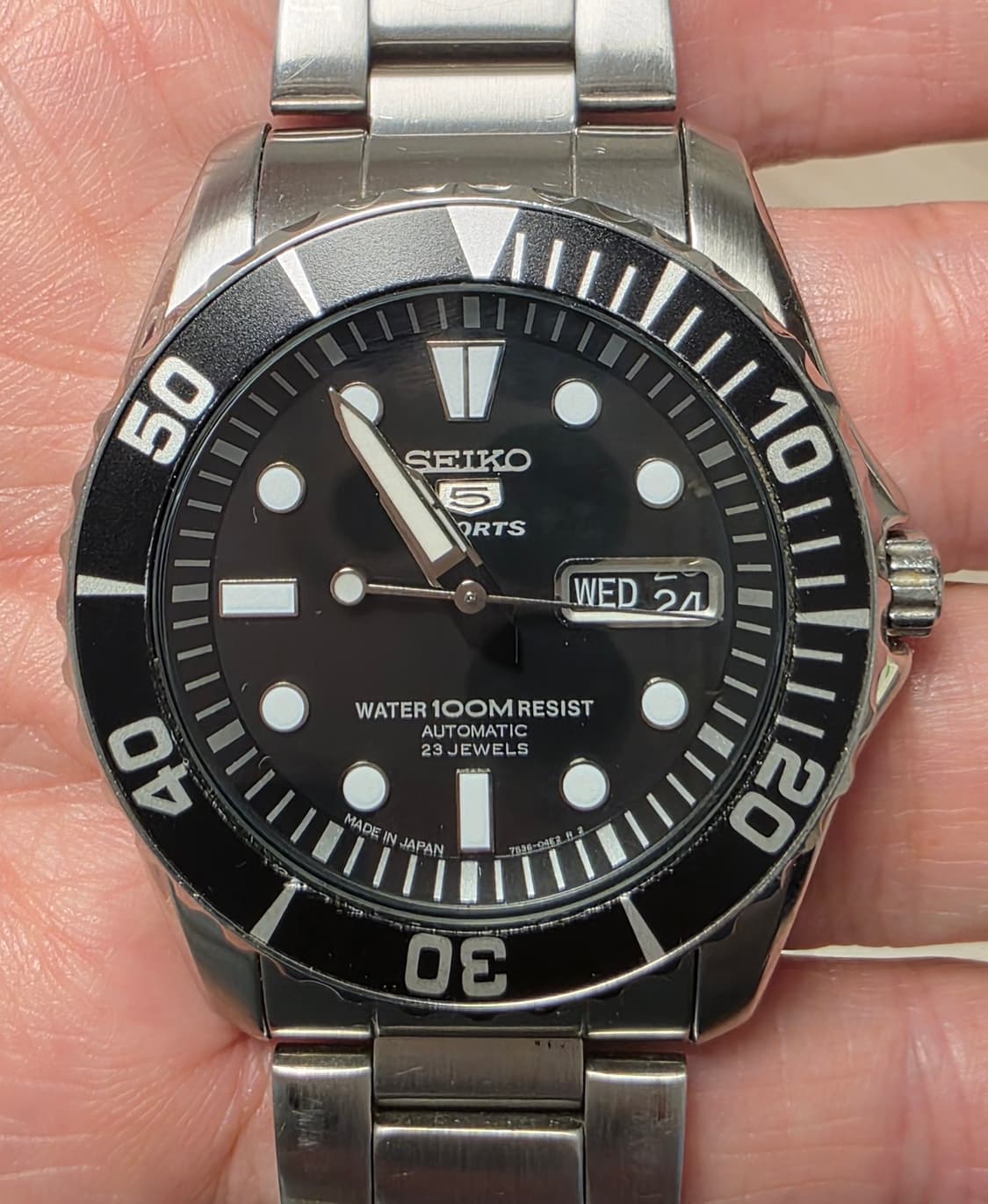 세이코 (SEIKO) 베이비스모 C다이버 블랙 오토메틱 스켈레톤 백 시계 상품이미지2