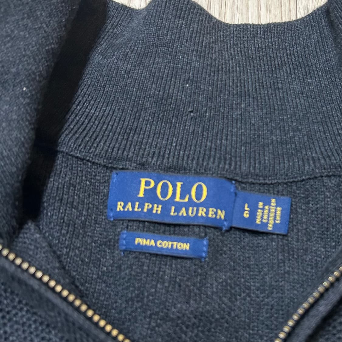 폴로랄프로렌 피마코튼 쿼터집업 니트 100-105 상품이미지2