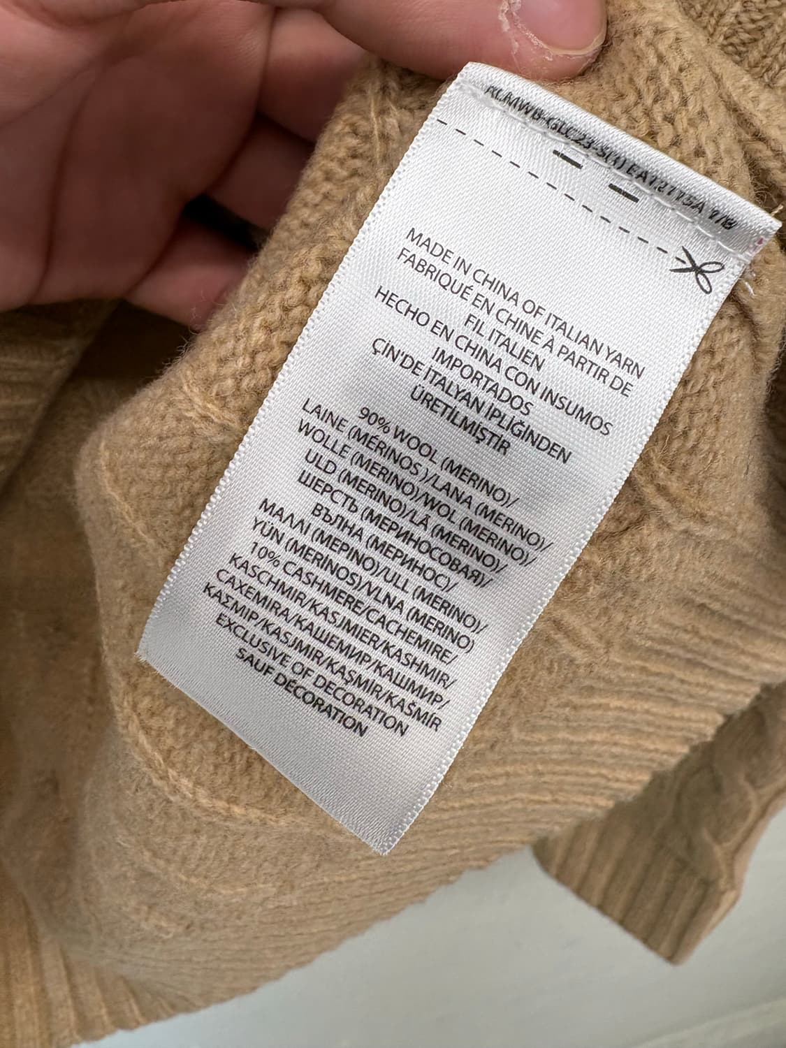 폴로랄프로렌 캐시미어 블렌드 울 니트 베이지 상품이미지6