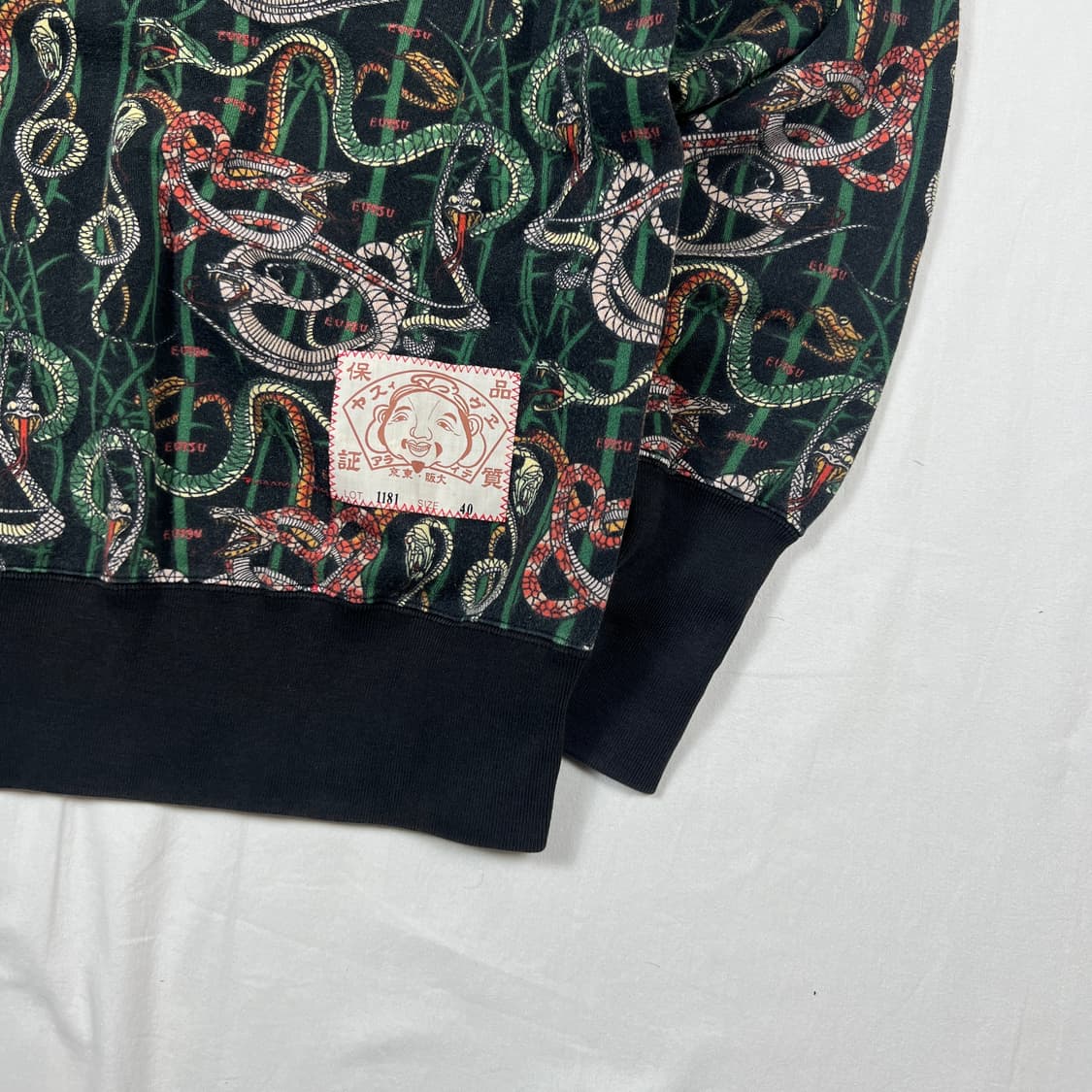 90‘s 에비수 Evisu 스네이크 뱀 풀프린트 맨투맨 상품이미지7