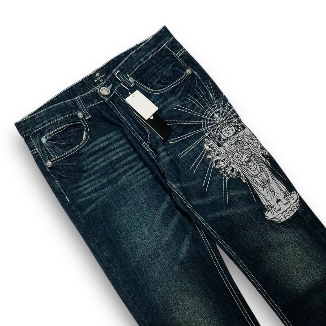 어비스 천수관음 자수 오리엔탈 데드스탁 데님 팬츠 상품이미지2