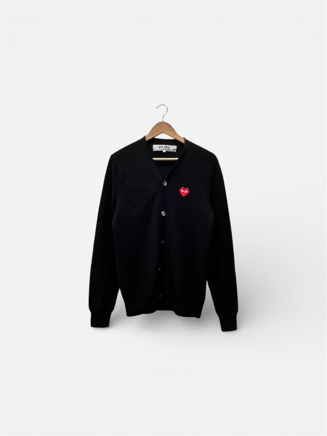 꼼데가르송 x 인베이더 픽셀 레드 와펜 가디건 M 상품이미지1