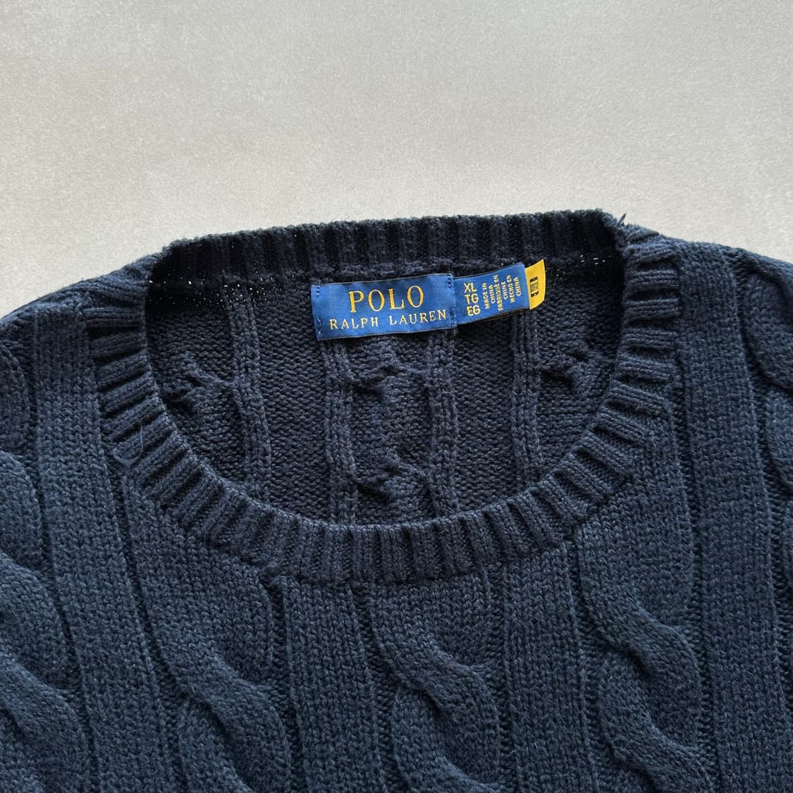 [XL]폴로 랄프로렌 꽈배기 케이블 니트 navy 상품이미지7
