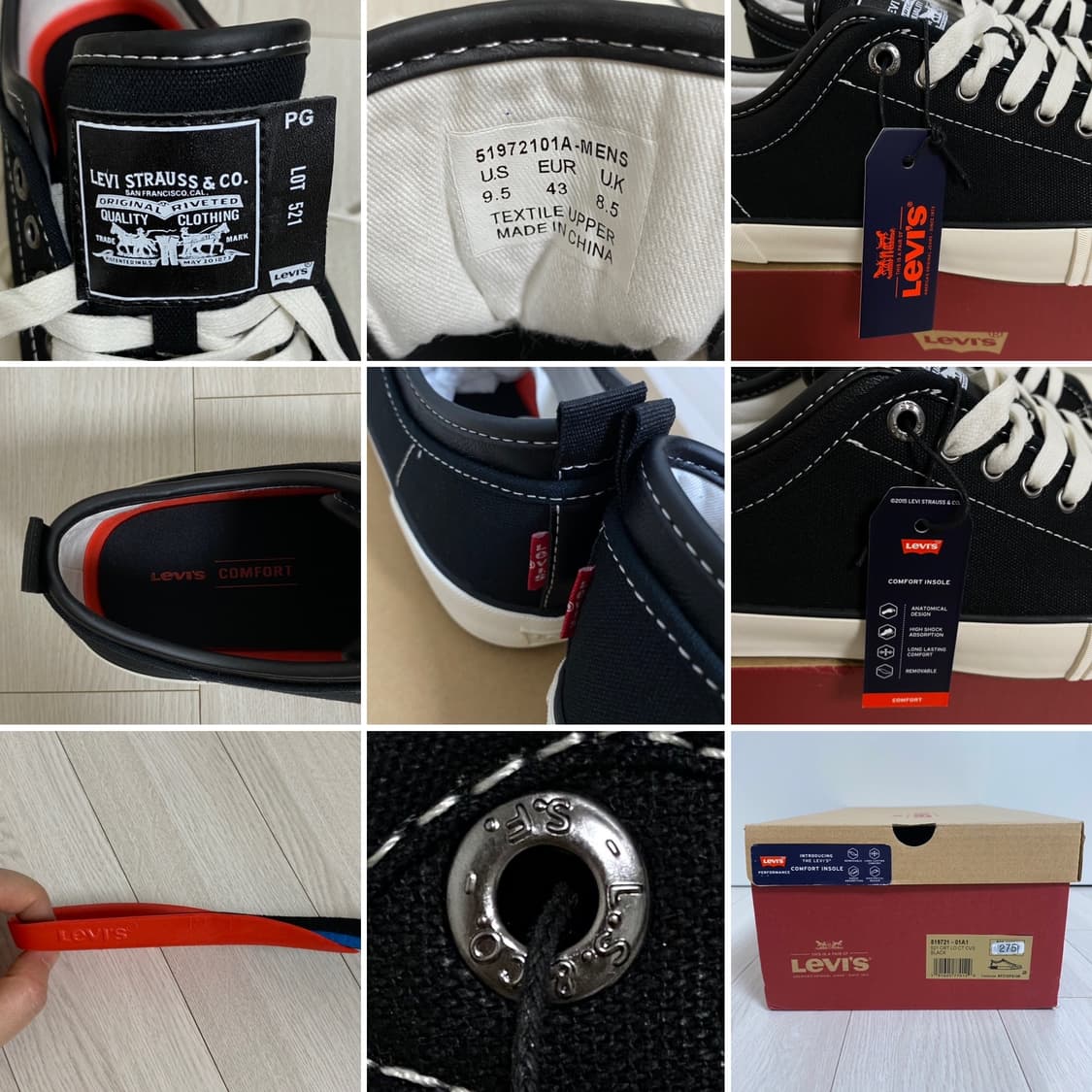 Levi's 521 CRT LO CT CVS BLACK 상품이미지8