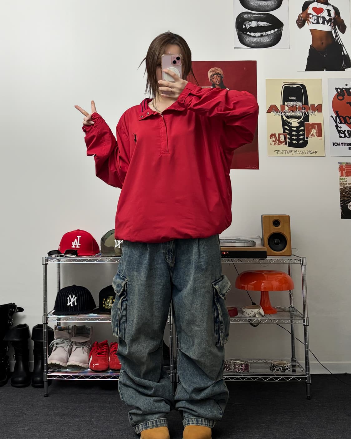 폴로 00s 빅포니 폴리쉘 아노락 자켓 상품이미지3