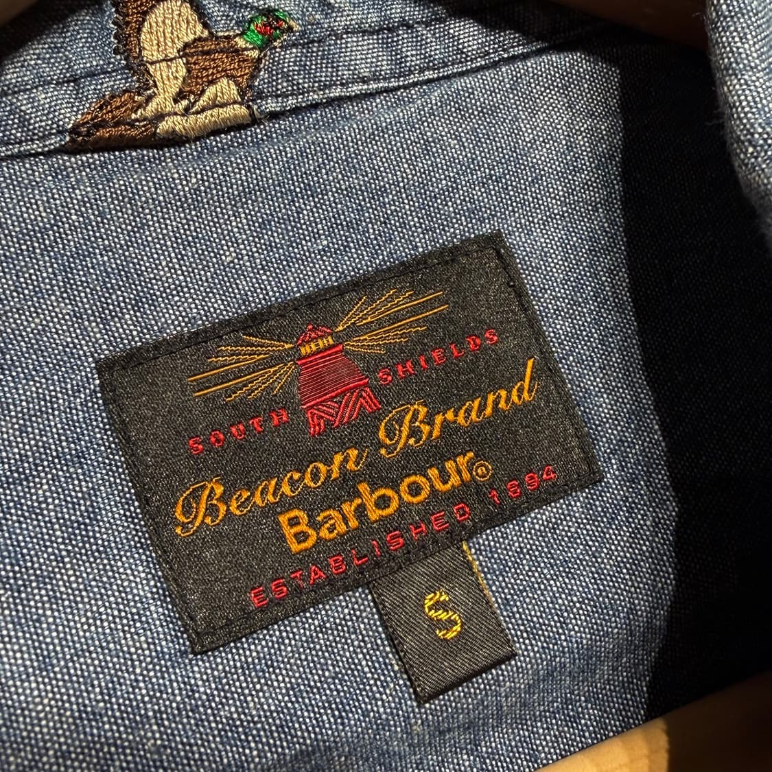 Barbour 바버 청둥오리 자수 데님 셔츠 s 95 상품이미지2