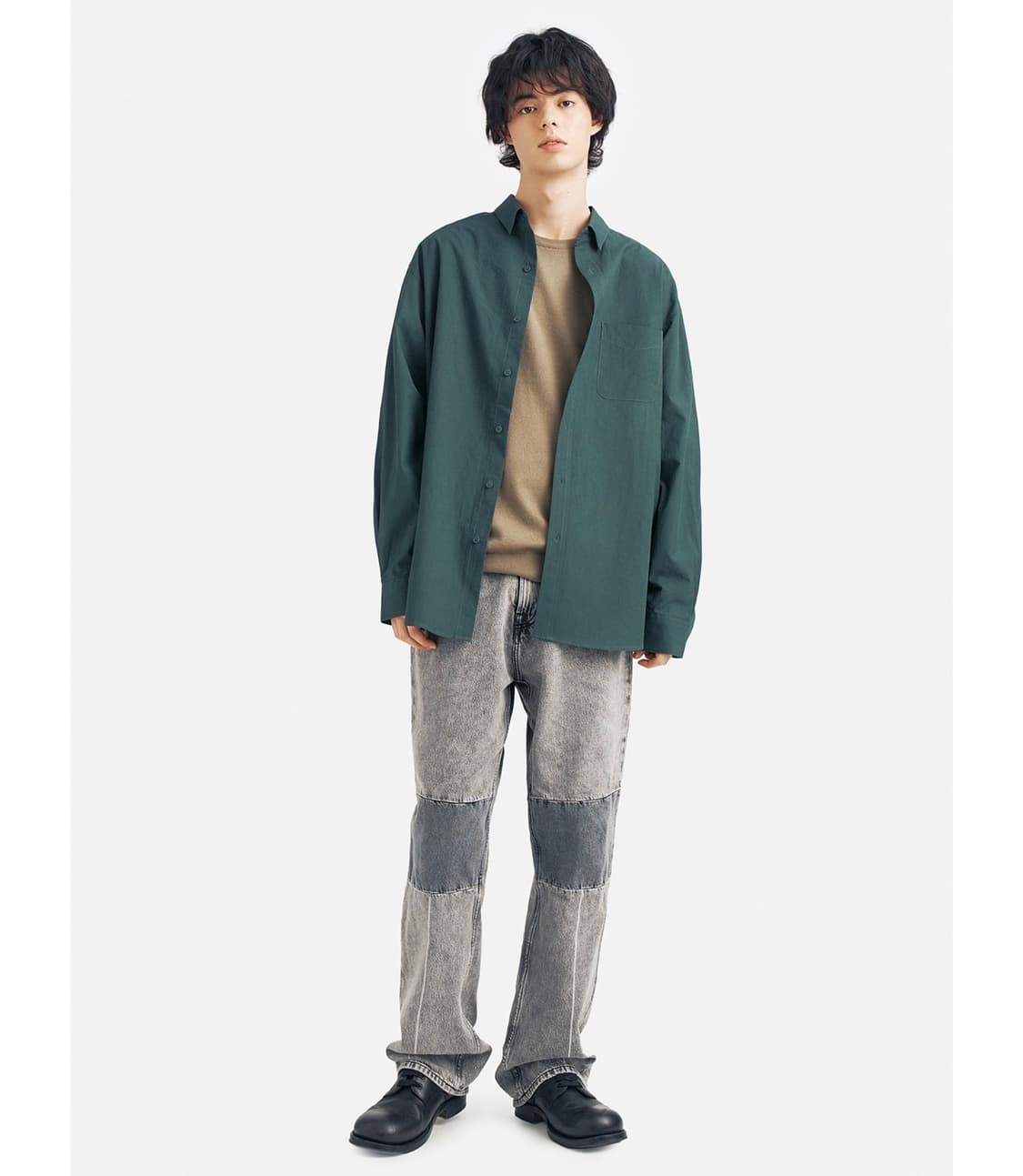 [M] 수아레 데일리 바이오 셔츠 딥그린 상품이미지1