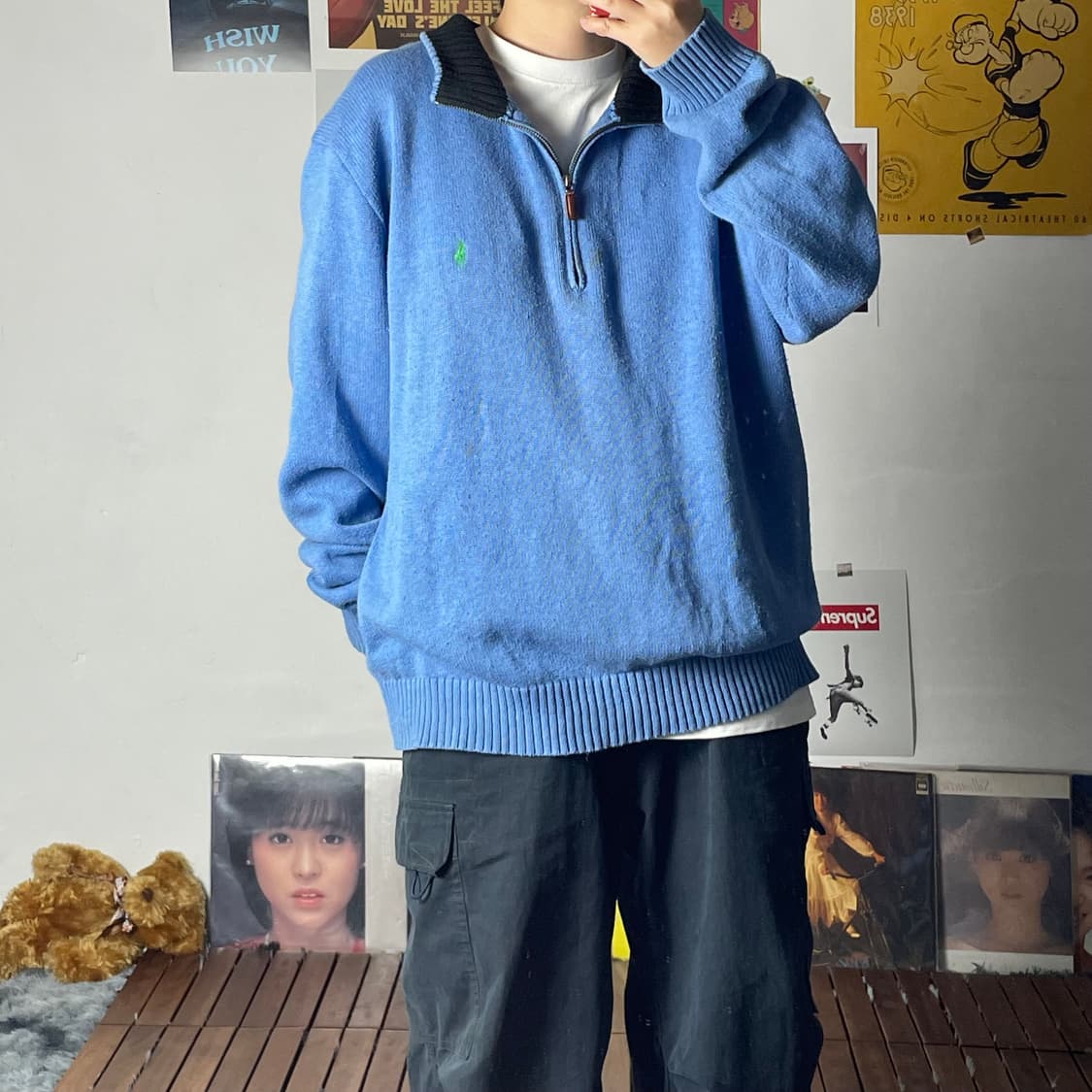 [2XL]POLO 폴로 니트 반집업 상품이미지3