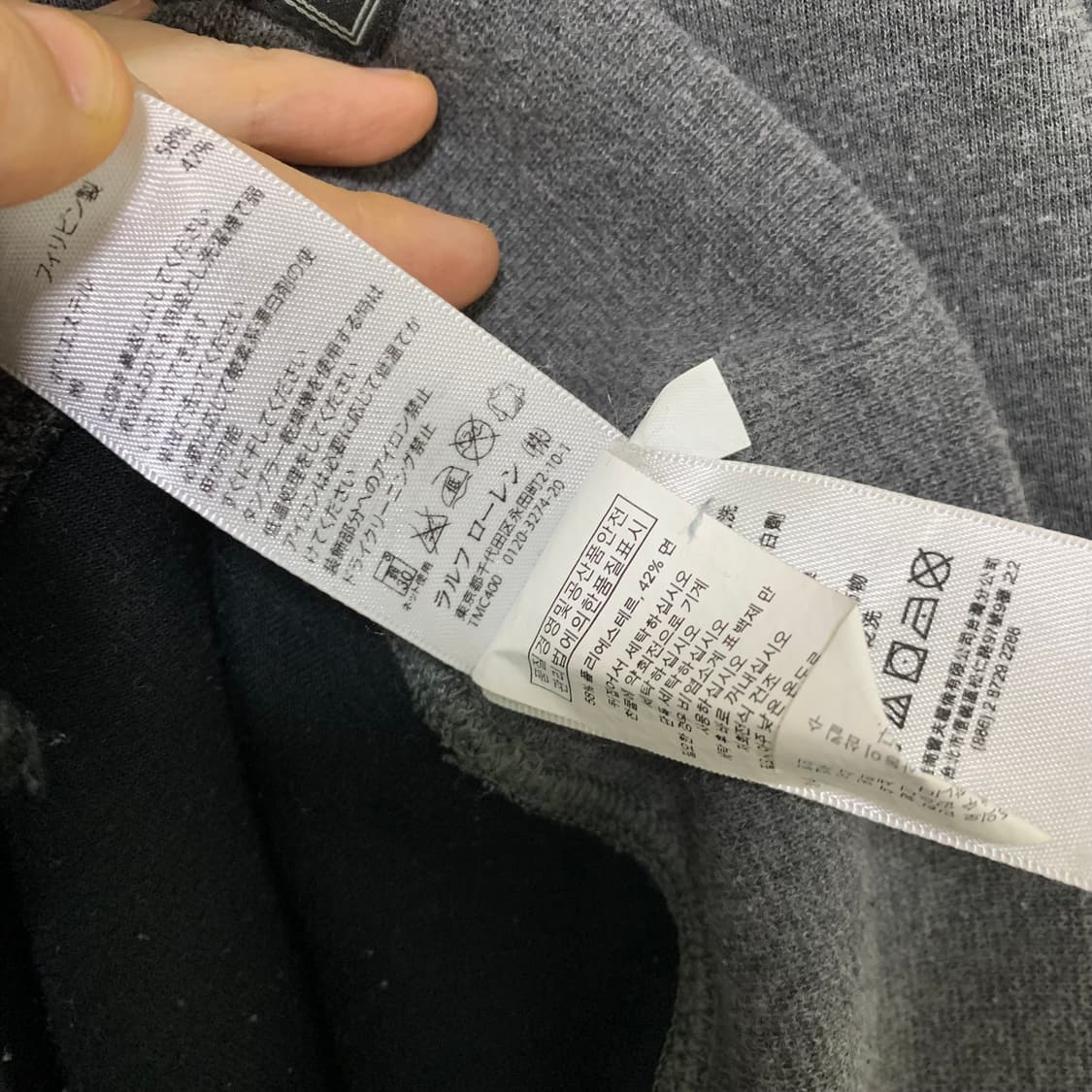 폴로 랄프로렌 빈티지 NYC 프린팅 후드티 차콜 그레이 S 상품이미지3