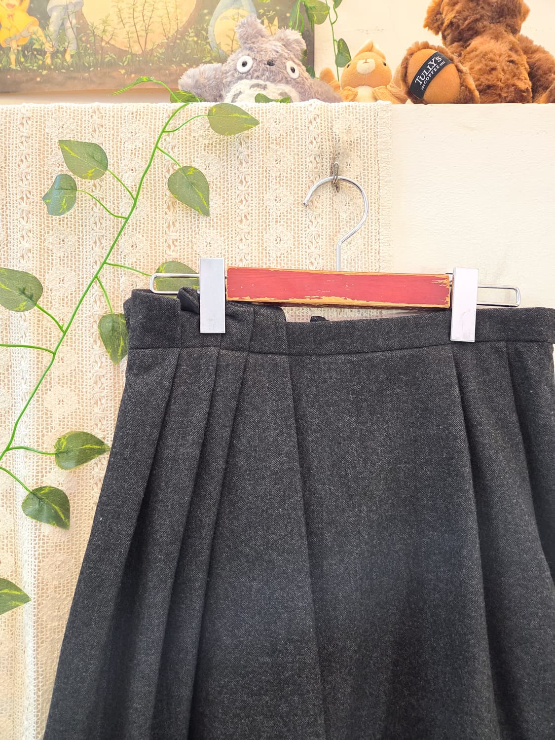 차콜 미디 스커트 상품이미지2