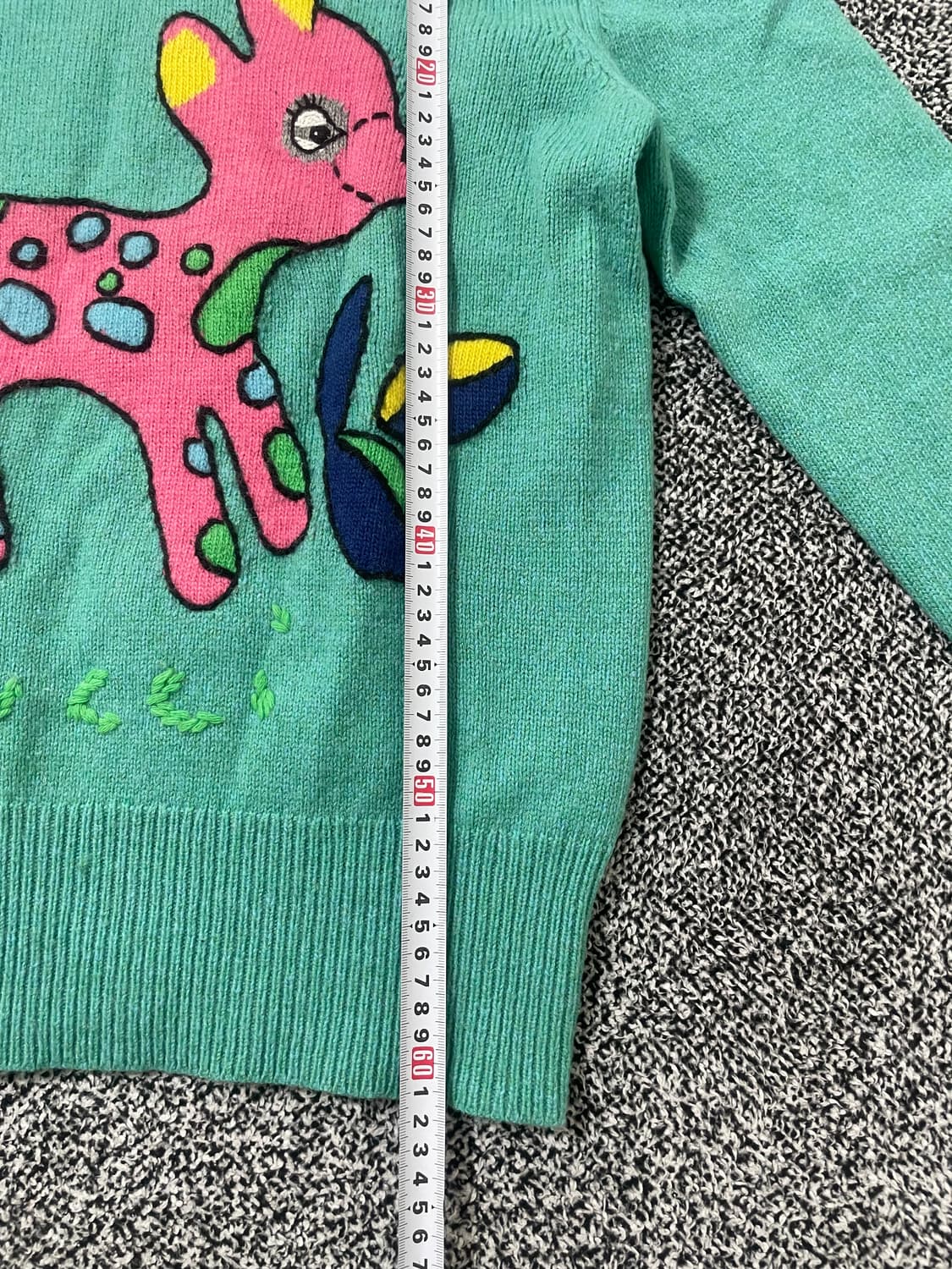 빈티지9. 구찌 밤부 니트 스웨터 민트 상품이미지7