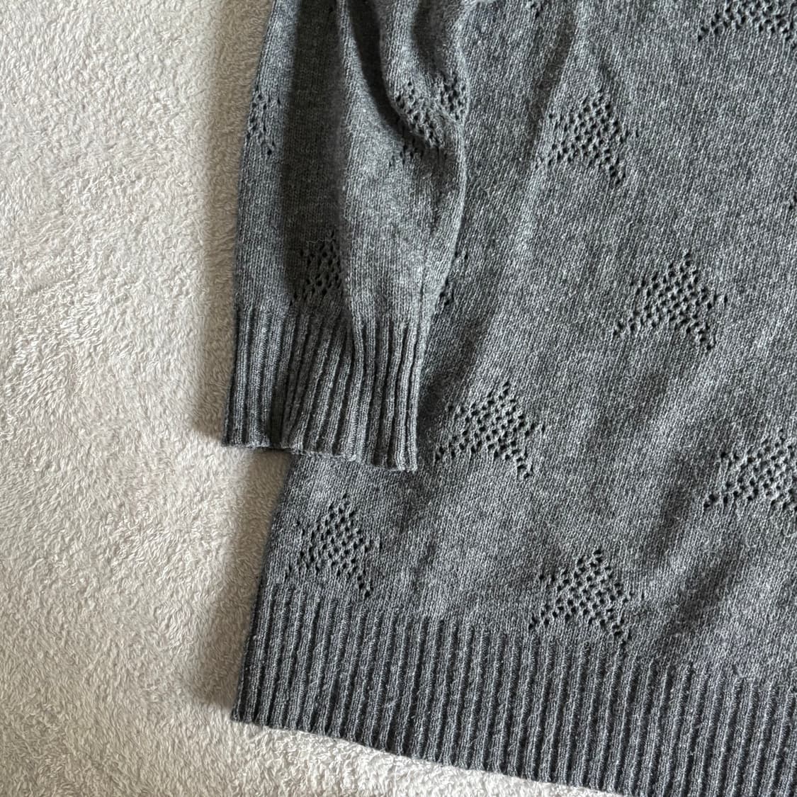 일본빈티지 y2k 그레이 스타패턴 니트 상품이미지4