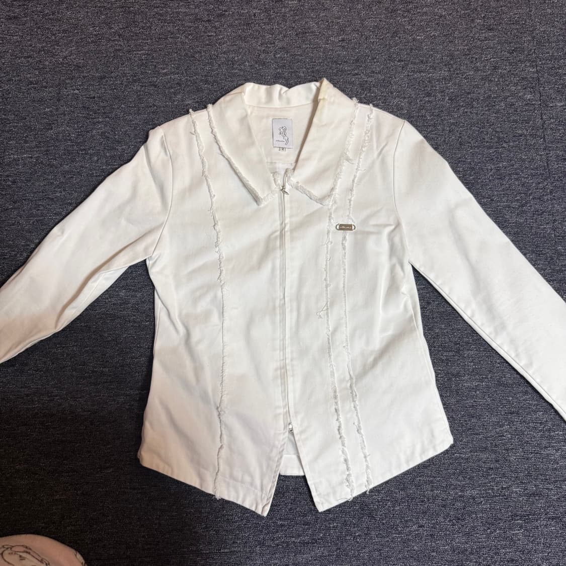 나체 로우컷 싱글 자켓 화이트 상품이미지2