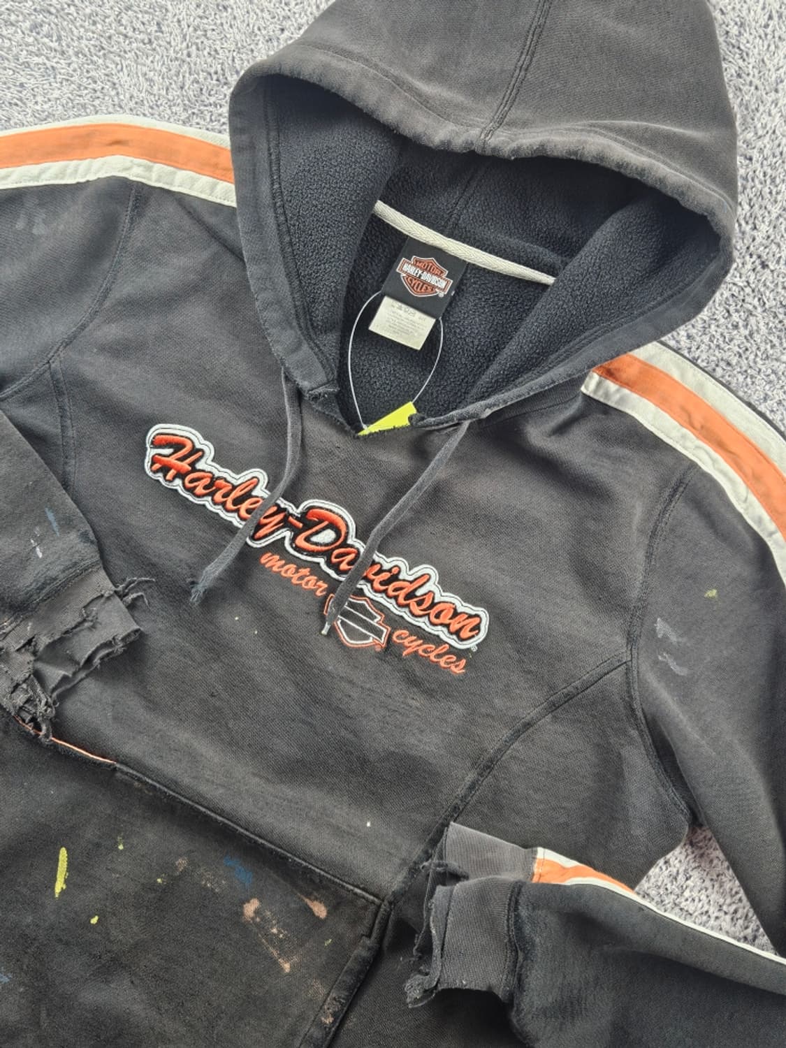 할리데이비슨 디스트레스드 커스텀 스웻 후드 티셔츠 ( L )/ 11375 상품이미지7