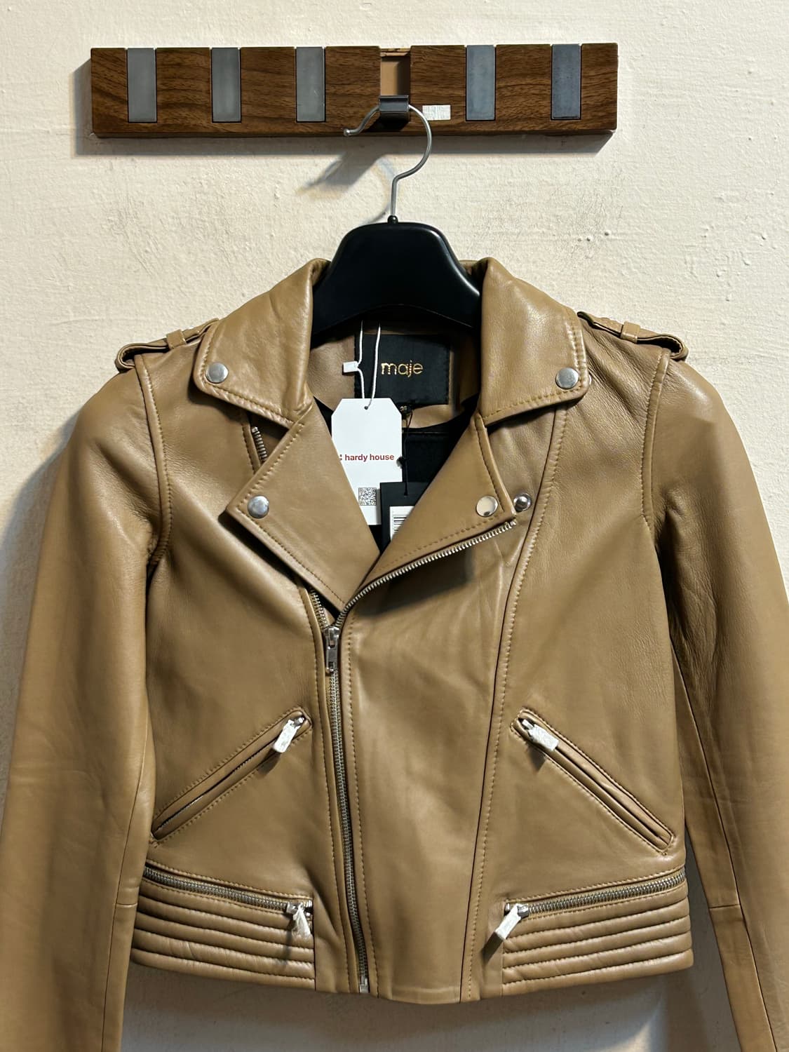  (deadstock) 마쥬 크롭 라이더 레더 자켓 상품이미지2