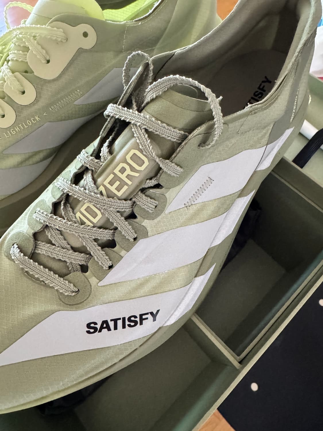 satisfy adidas 아디제로 블랙 그린 295 판매 상품이미지4