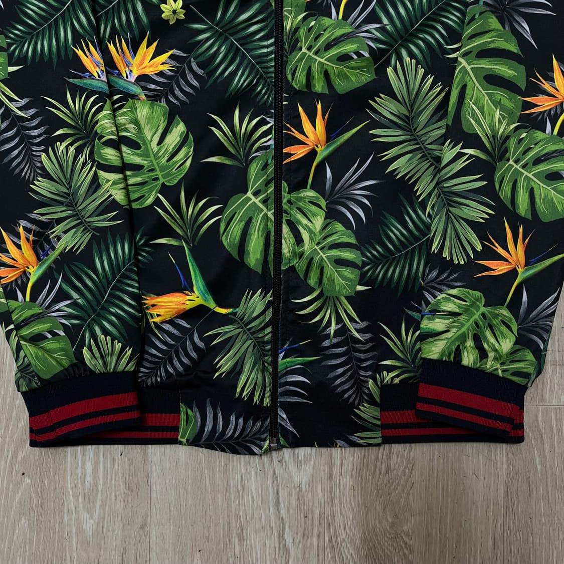 자라 맨 트로피컬 리프 하와이안 져지 트랙탑 자켓 S/90 상품이미지3