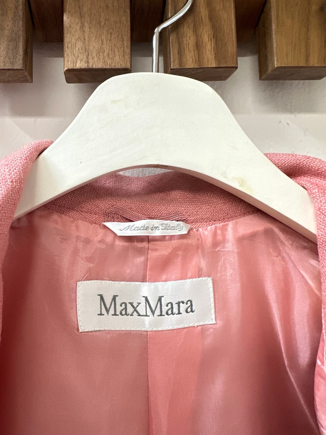 막스마라(Max Mara) 핑크 린넨 혼방 4버튼 자켓 (드라이완료) 상품이미지10