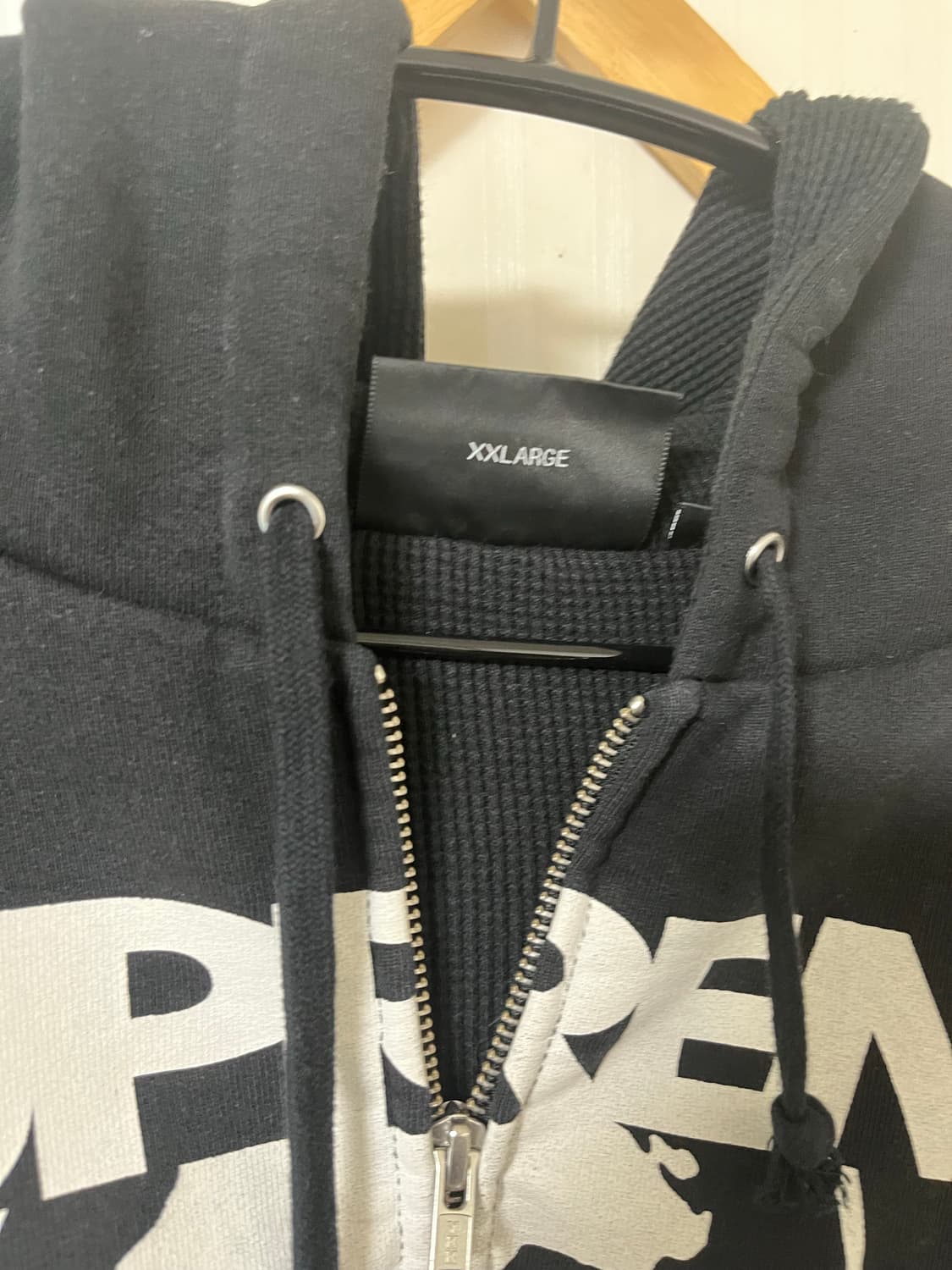 슈프림 x 히스테릭 글래머 써멀 라인드 집업 후드 스웨트셔츠 블랙 xxl 상품이미지4