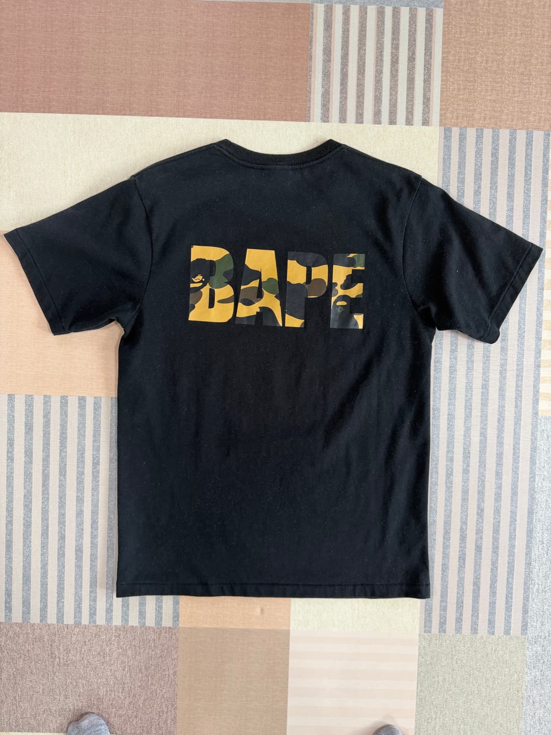 BAPE 베이프 카모 밀리터리 반팔 티셔츠 블랙 M사이즈 상품이미지3