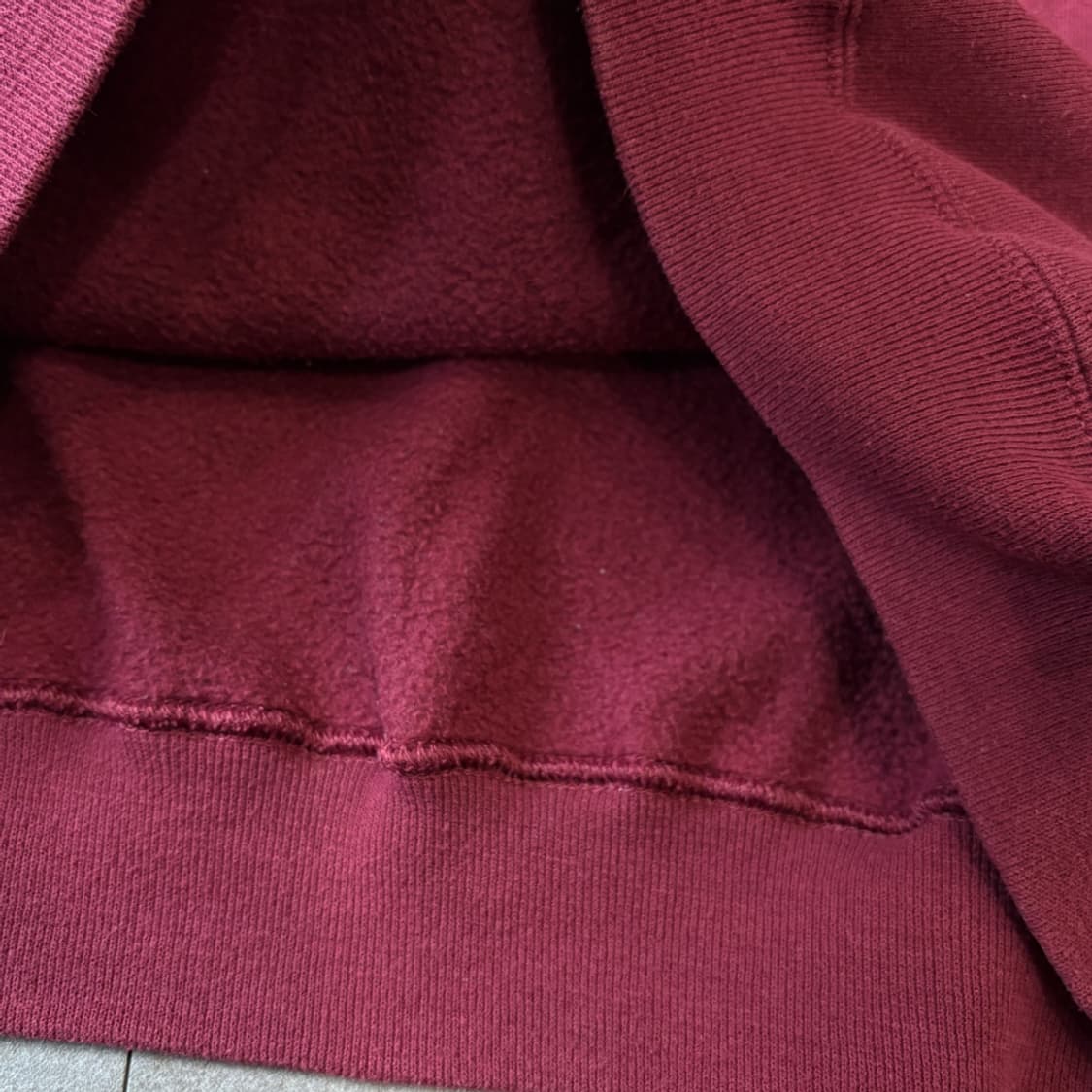 90s Russell 90년대 생산 러셀 블랭크 버건디 스웻셔츠 상품이미지8