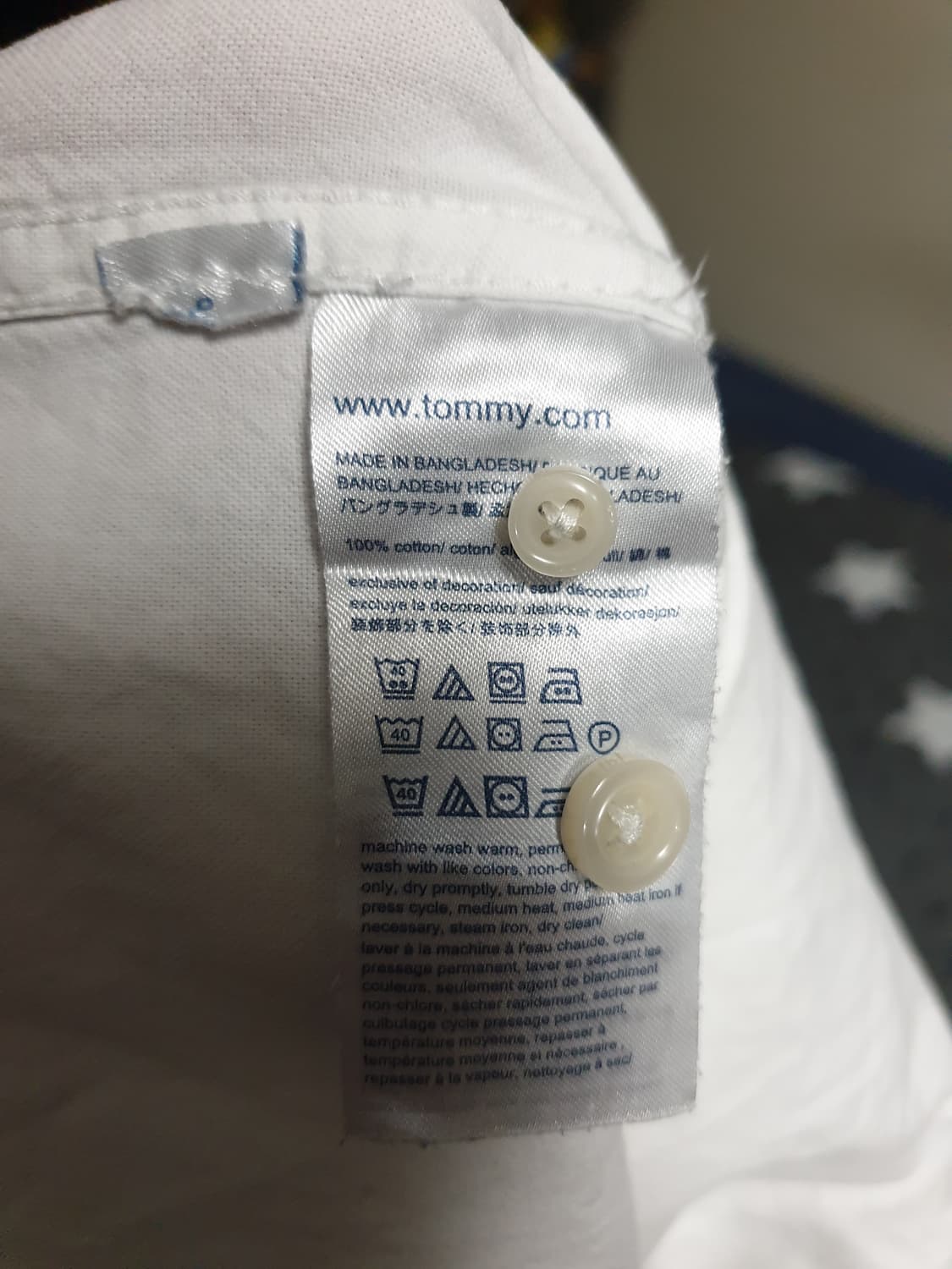 타미힐피거 스몰로고 옥스퍼드 코튼셔츠 (M) 상품이미지5