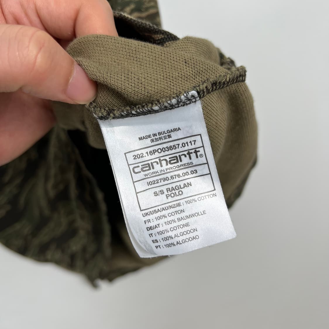Carhartt 칼하트 WIP 타이거카모 반팔 카라티 상품이미지6