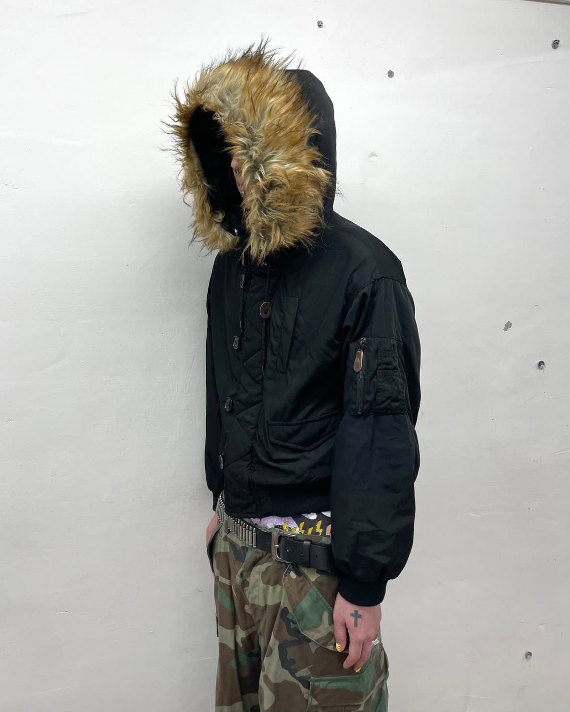 Big Hoodie Black Padded Jacket  상품이미지4