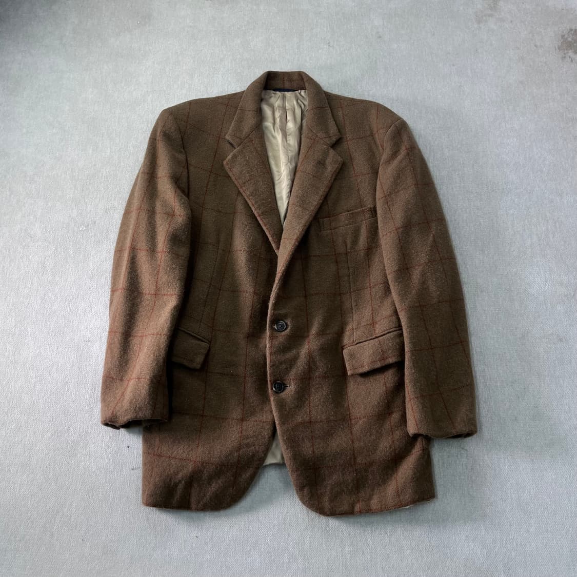 100 폴로랄프로렌 90s 울 체크 블레이저 자켓 상품이미지1