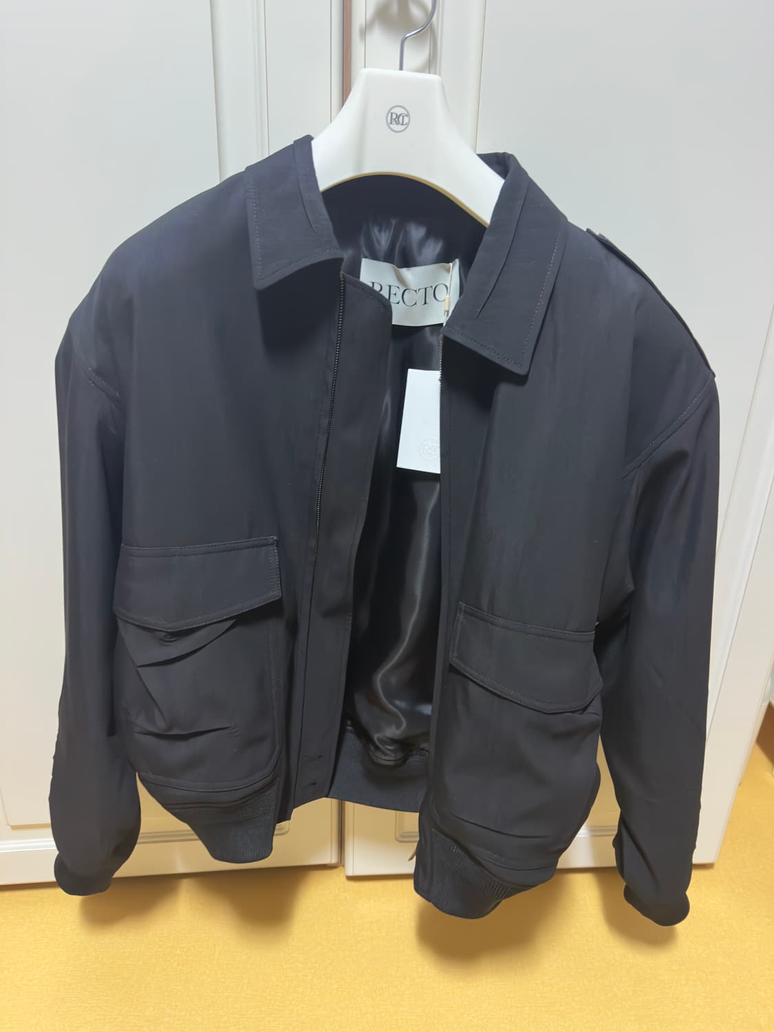 (새상품)빈티지 프레스드 점퍼 블랙 1 상품이미지1