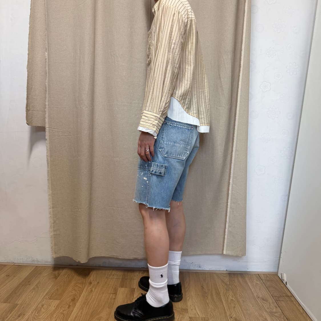 빈티지 스트라이프 크롭 셔츠 상품이미지8