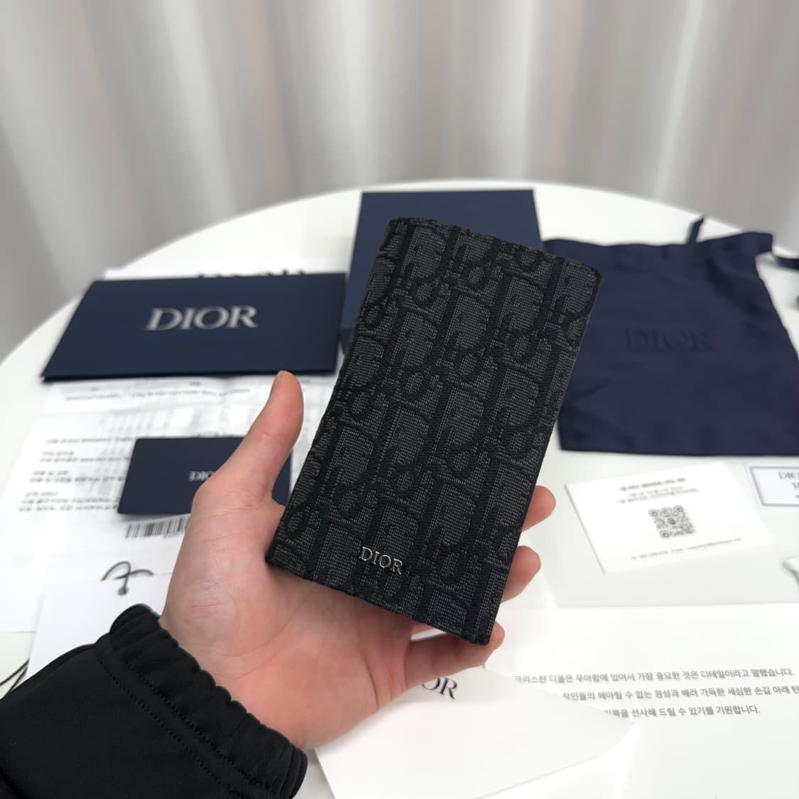 [풀박스] 디올 오블리크 롱 오거나이저 블랙 상품이미지2