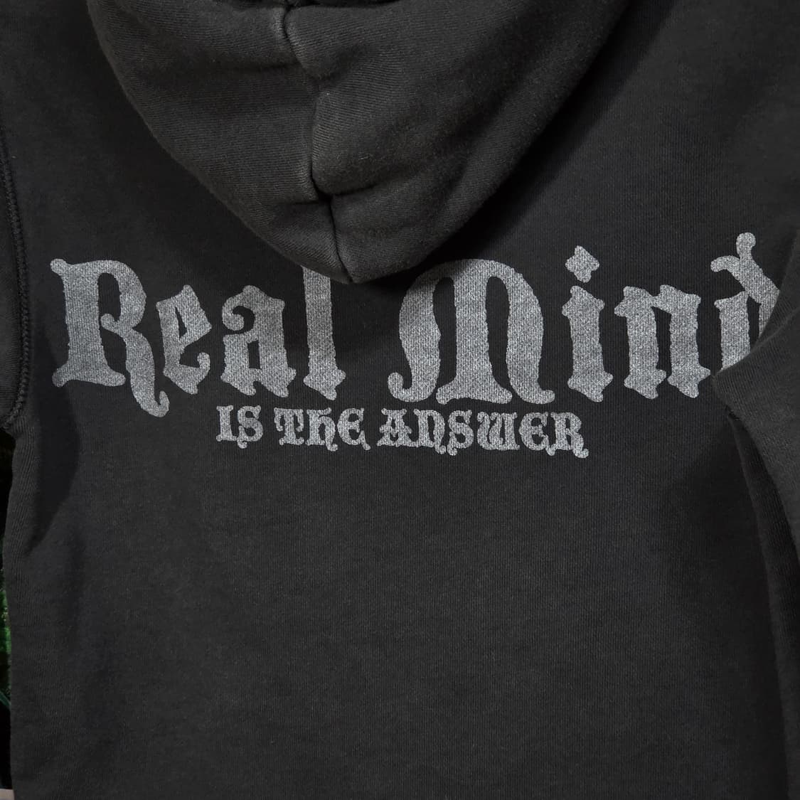 JPN 빈티지 펑크 레터링 블랙 후드집업 상품이미지3