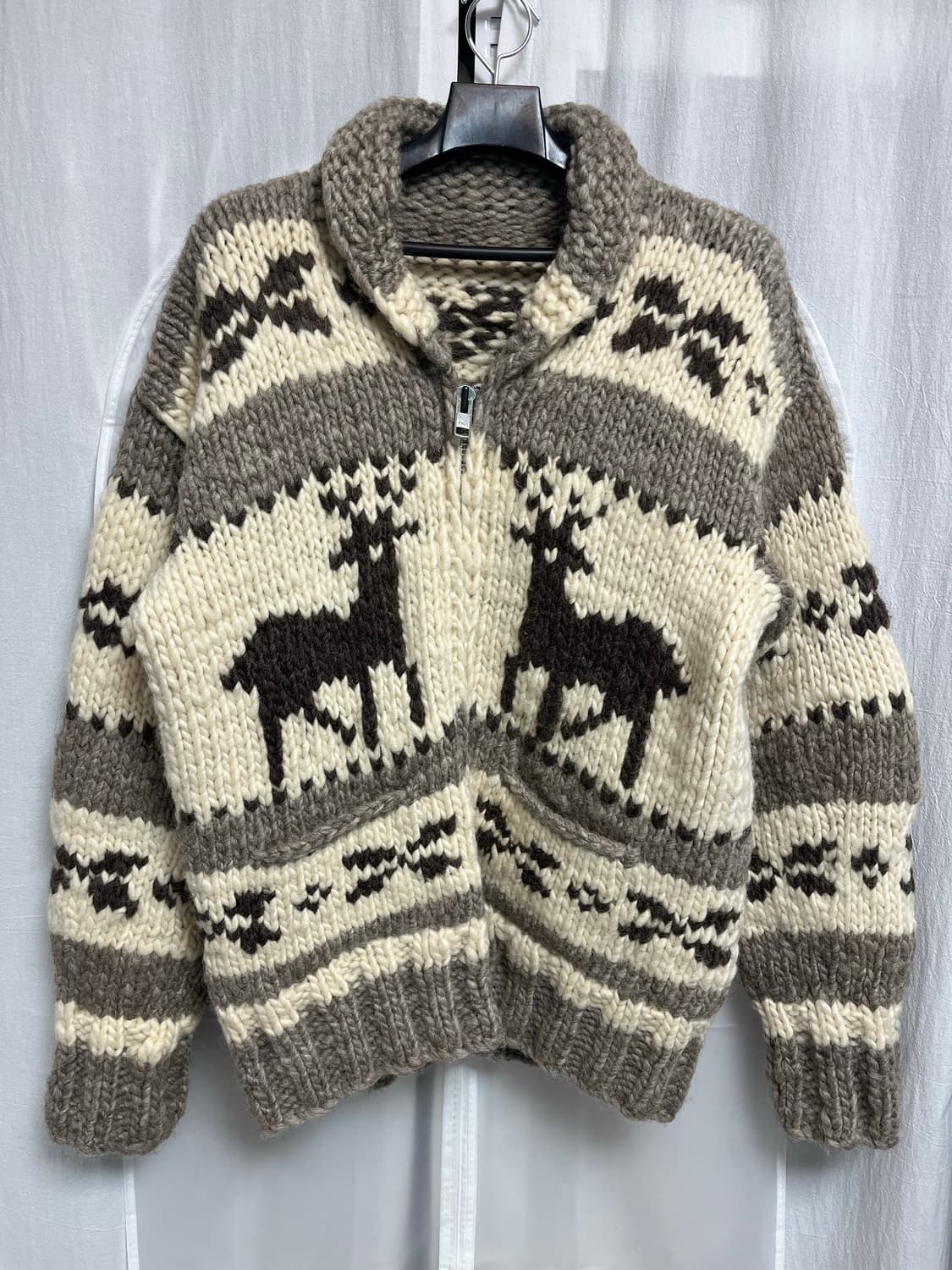 Flyer Hooks 코위찬 니트 집업 (빈티지) 상품이미지1