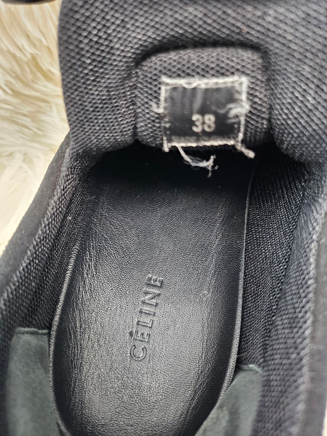 셀린느 블랙 스웨이드 슬립온 스니커즈 240(38) 상품이미지6