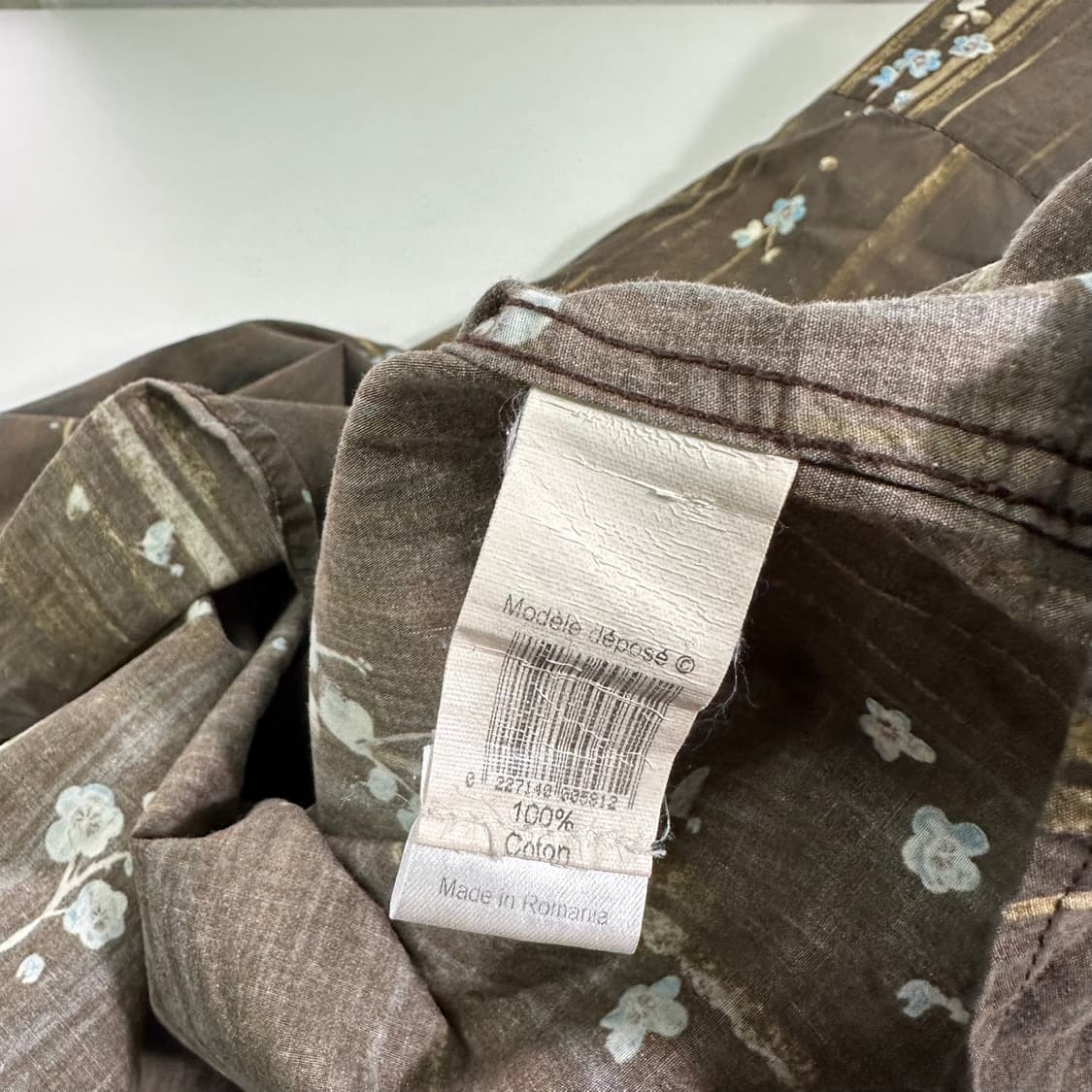 XL 겐조 브라운 플라워패턴 셔츠 상품이미지6