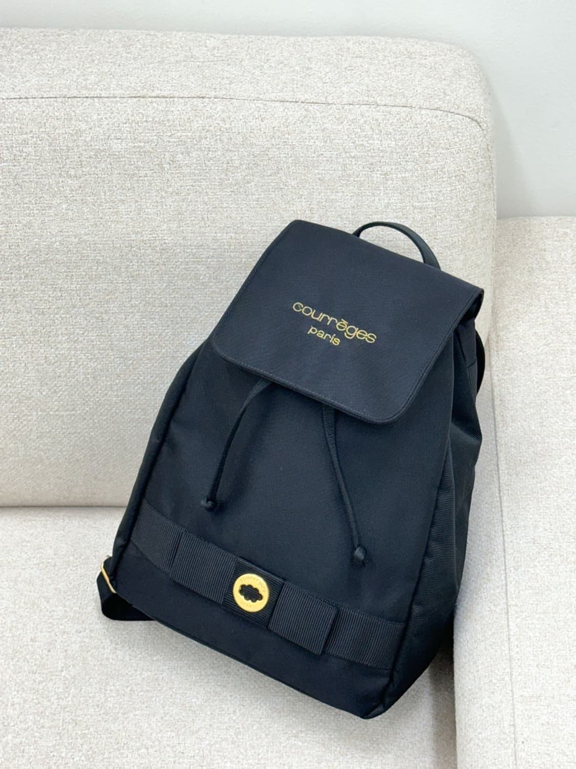 courreges / 꾸레쥬 블랙 패브릭 백팩    상품이미지1